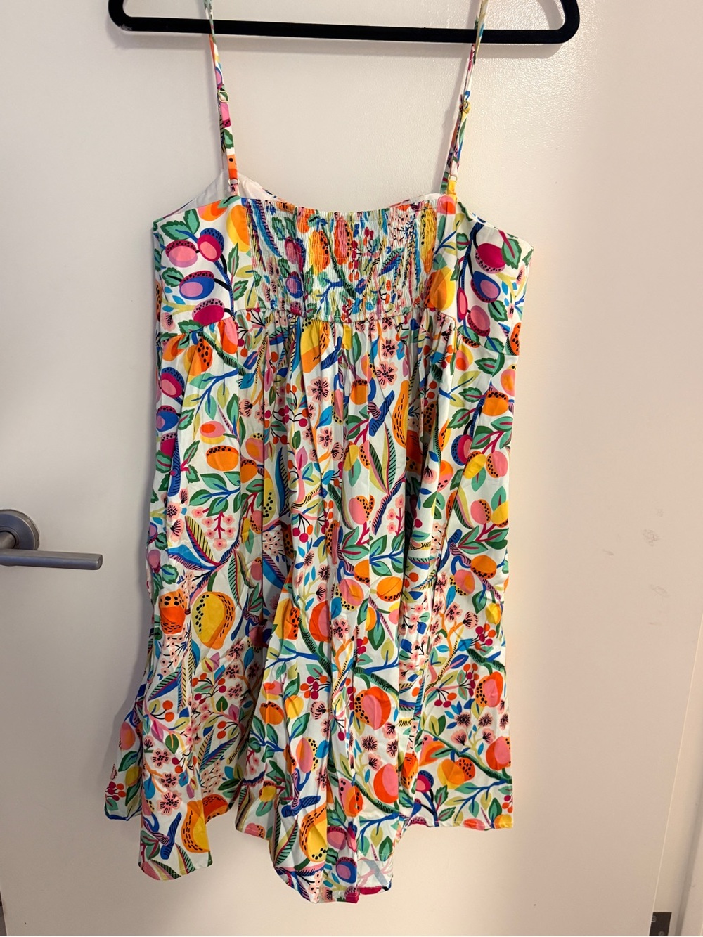 Hutch colorful fruit print romper - size large - tropical fruit vibes!
